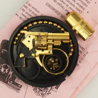 Xythos 2mm. Pinfire Gun Key-ring chain GOLD KIT