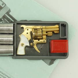 Xythos PEARL 2mm. Pinfire Gun Key-ring chain GOLD KIT